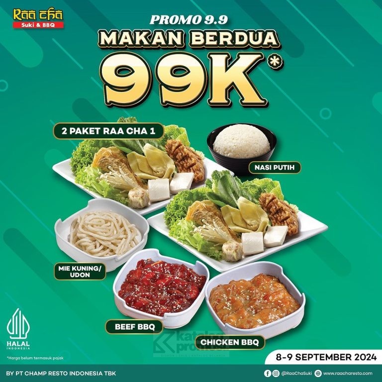 Promo RAA CHA SPESIAL 9.9 - PAKET LENGKAP BERDUA cuma Rp. 99RIBU