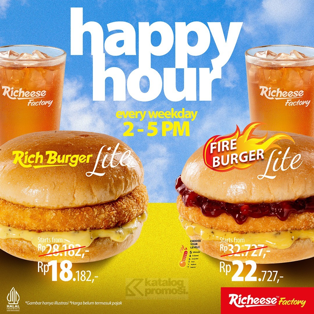 Promo Richeese Factory Happy Hour mulai Rp. 18ribuan