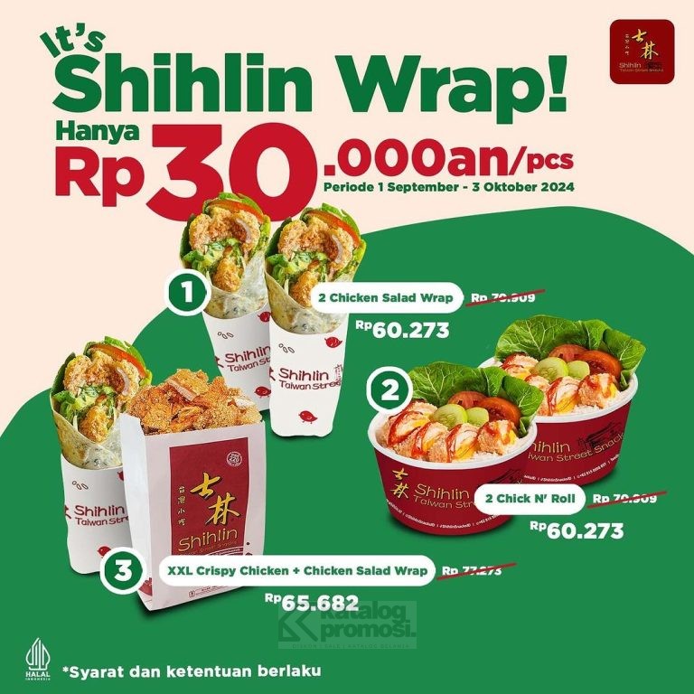 Promo SHIHLIN SPESIAL PAKET 2 MENU mulai Rp. 30RIBUAN