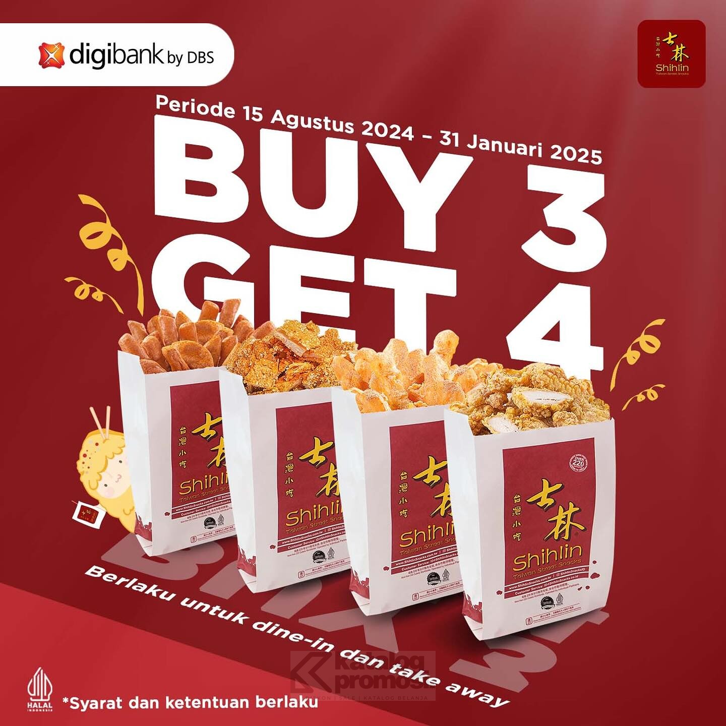 Promo SHIHLIN DIGIBANK by DBS – BELI 3 DAPAT 4 MENU FAVORIT*