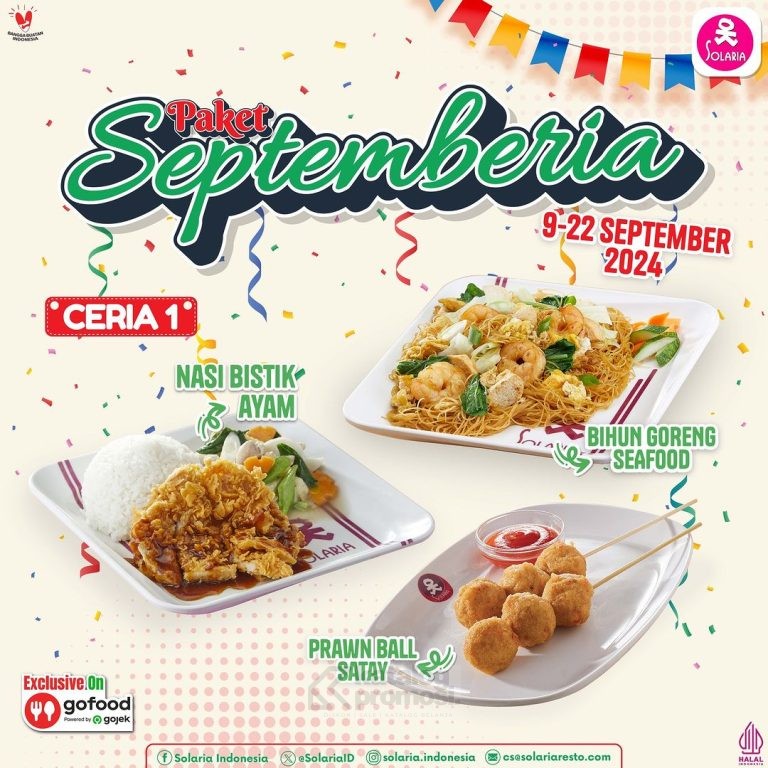 Promo SOLARIA SPESIAL GOFOOD PAKET SEPTEMBERIA