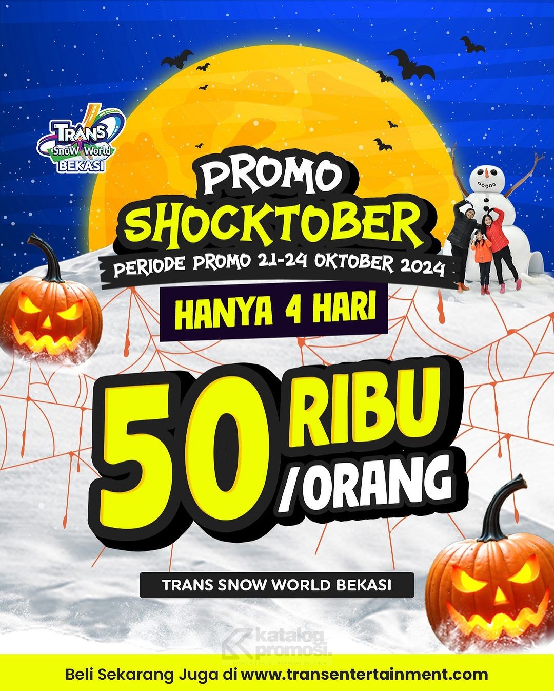 Promo Trans Snow World Bekasi Shocktober! Harga Tiket cuma Rp. 50Ribu per orang