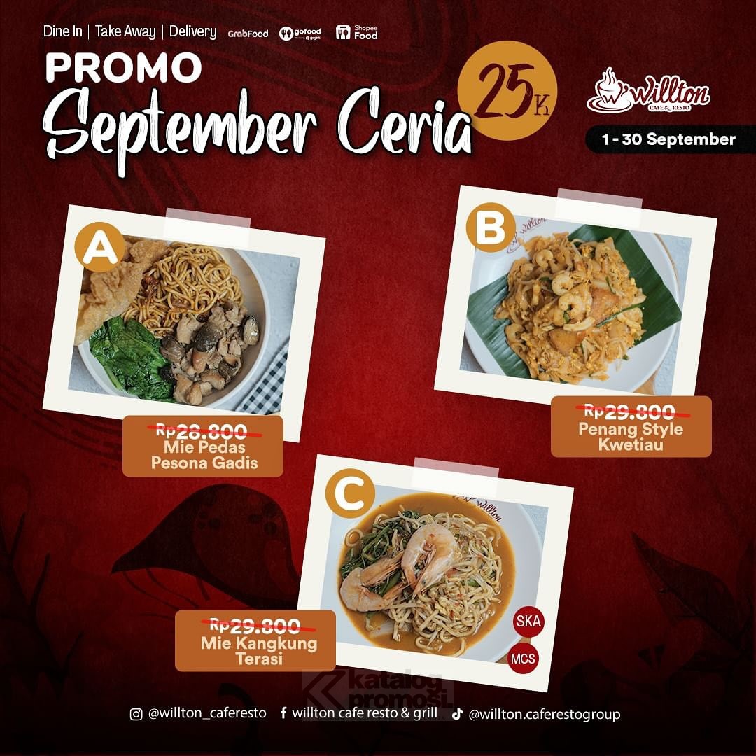 WILTON Promo September Ceria Harga Special Menu Pilihan Cuma 25 Ribu!