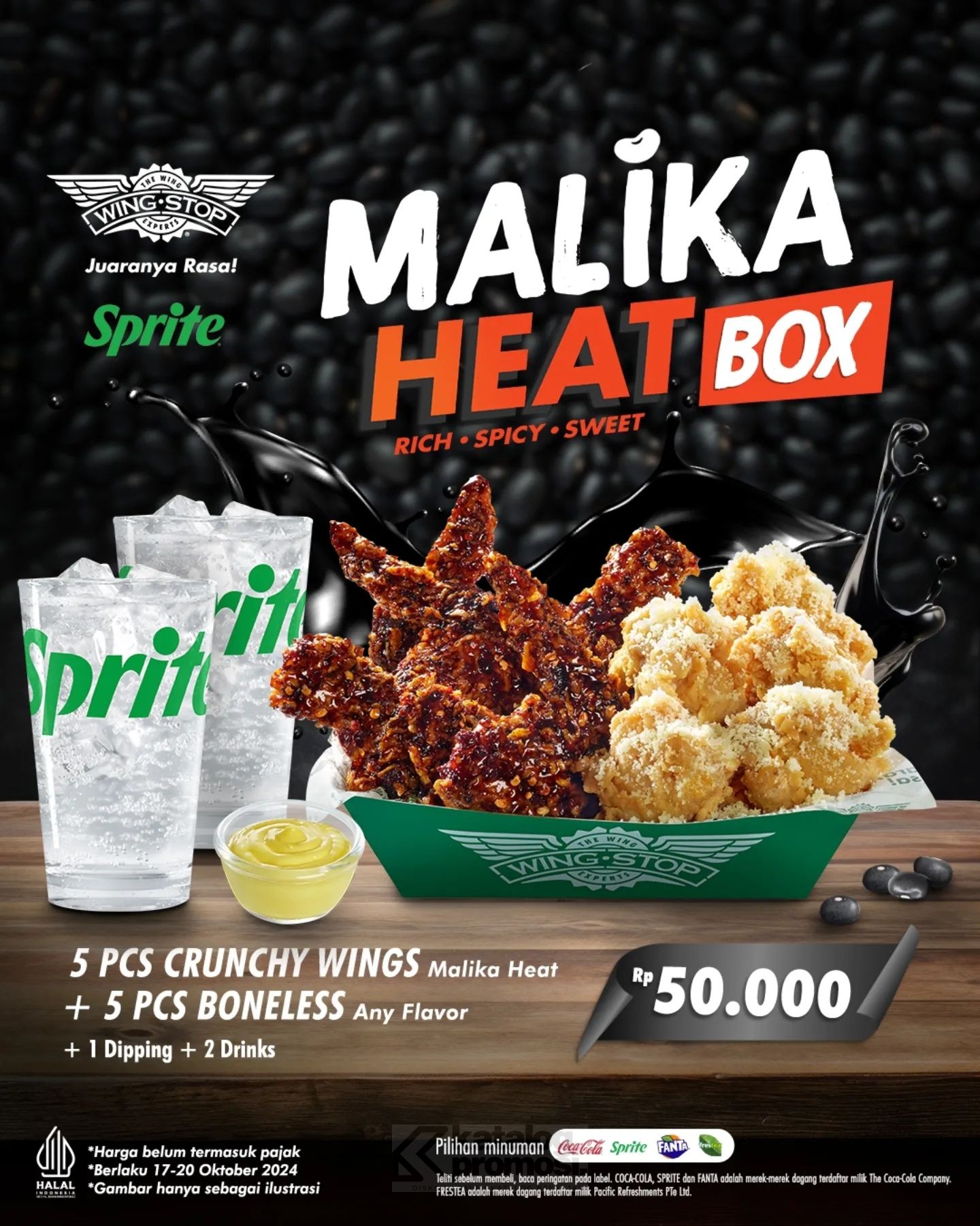 Promo WINGSTOP MALIKA HEAT BOX IS BACK! Harganya cuma Rp. 50.000 aja