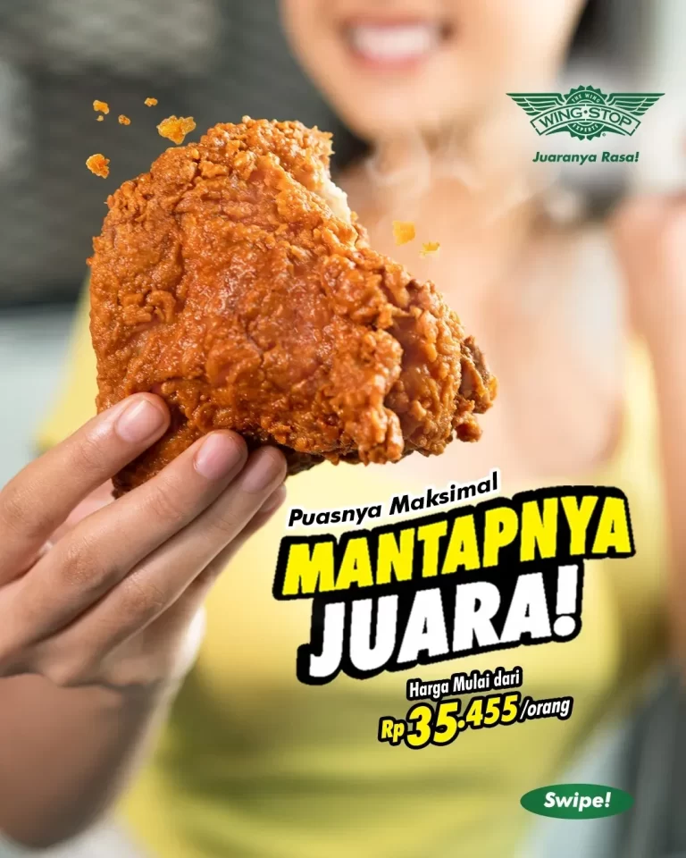 Promo WINGSTOP PAKET MANTAPNYA JUARA mulai Rp. 35RIBUAN per orang