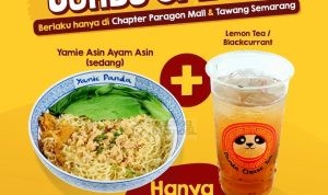 Promo Yamie Panda Combo Yamie Asin Ayam Asin + Lemon Tea / Blackcurrant cuma Rp. 22.727,-