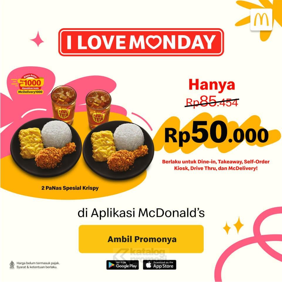 Promo MCDONALDS I LOVE MONDAY 2 PaNas Spesial Krispy hanya Rp50.000