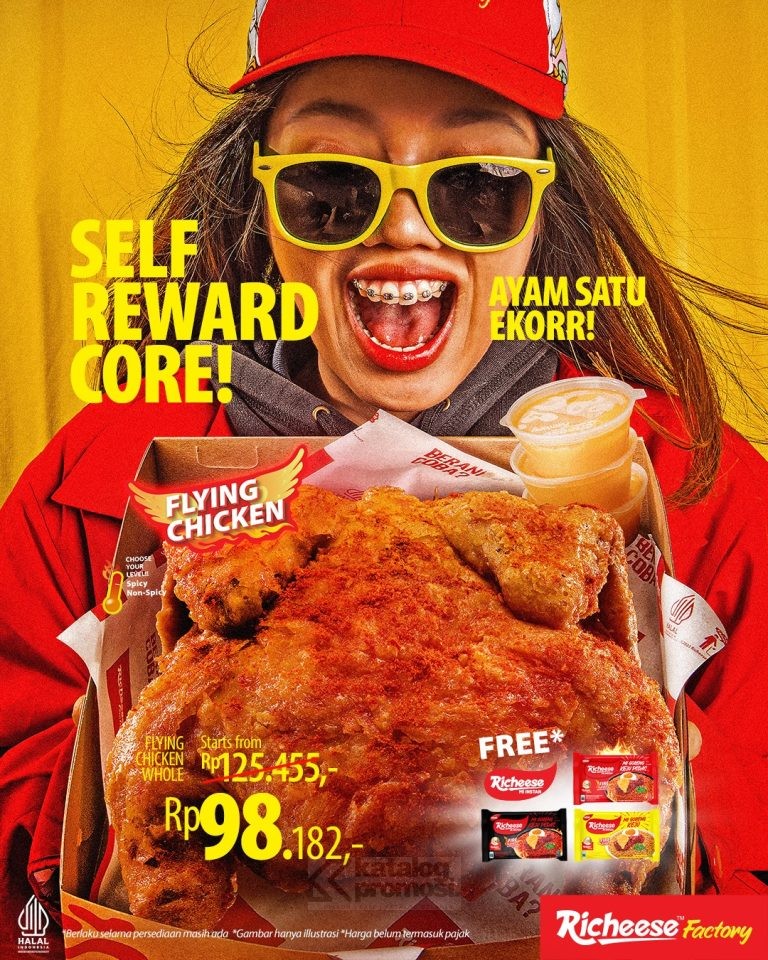 PROMO RICHEESE FACTORY Flying Chicken Whole Ala Carte mulai Rp. 98.182