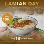 LAMIAN PALACE Promo LAMIAN DAY - Harga Spesial untuk Menu Pilihan cuma Rp. 19.000++