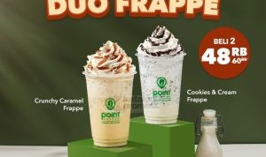 Promo POINT COFFEE DUO FRAPPE BELI 2 MINUMAN cuma Rp. 48RIBU