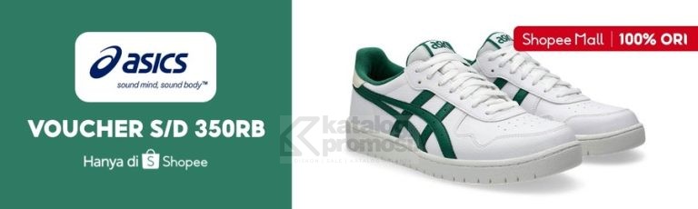 ASICS Penawaran Spesial di Shopee dapatkan Voucher Diskon hingga 350K