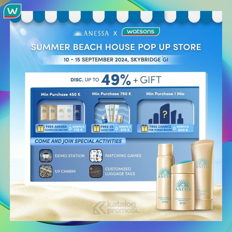 Summer Beach House Anessa x Watsons hadir di Skybridge GI Datang dan dapatkan Promo Menarik!