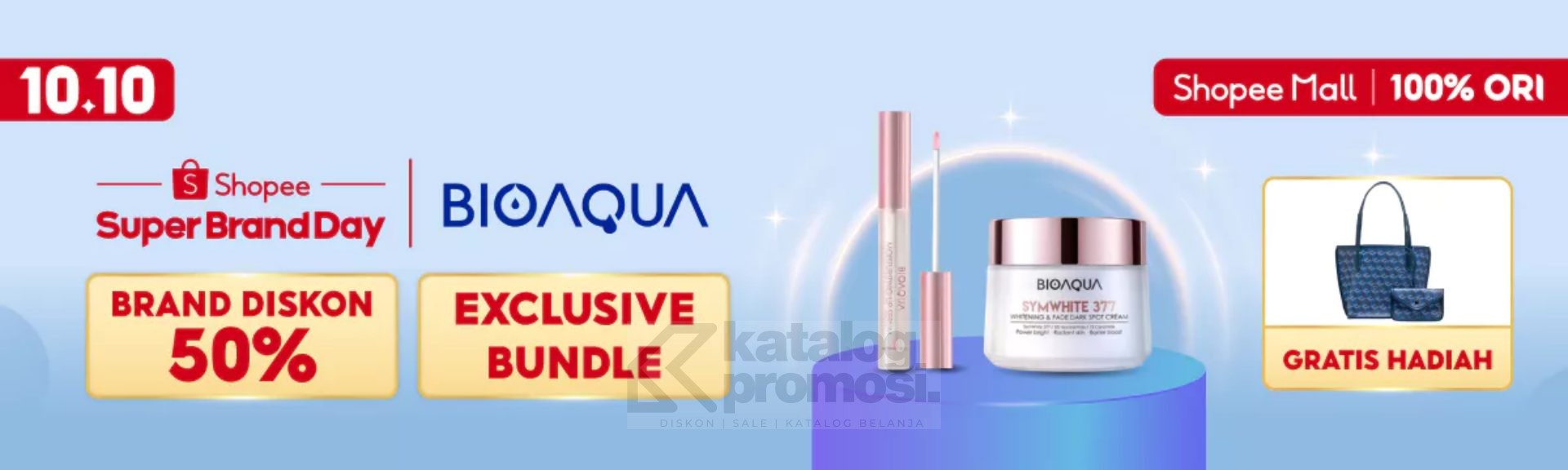 BIOAQUA Spesial Super Brand Day di Shopee DISKON 50% dan GRATIS HADIAH!