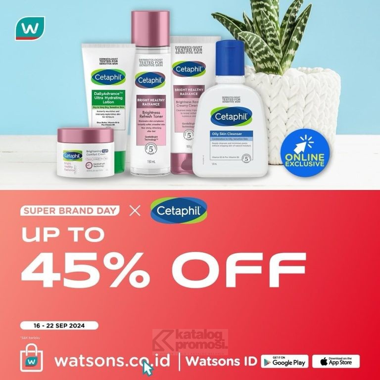 Cetaphil Promo Cuan di Watsons Diskon hingga 45%