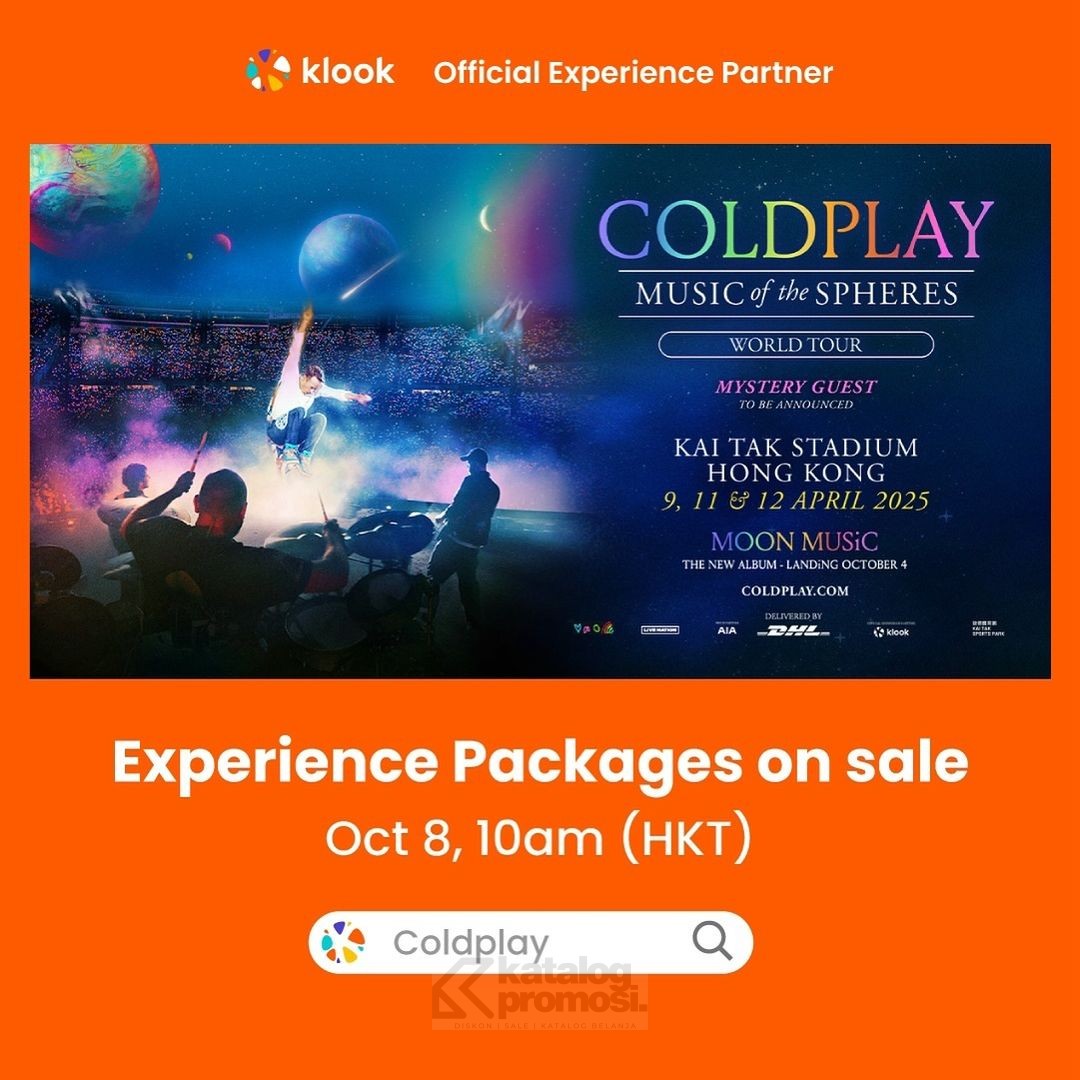 Coldplay Music Of The Spheres World Tour 2025 Hadir di Kai Tak Stadium dapatkan Tiket Eksklusif dari Klook! 