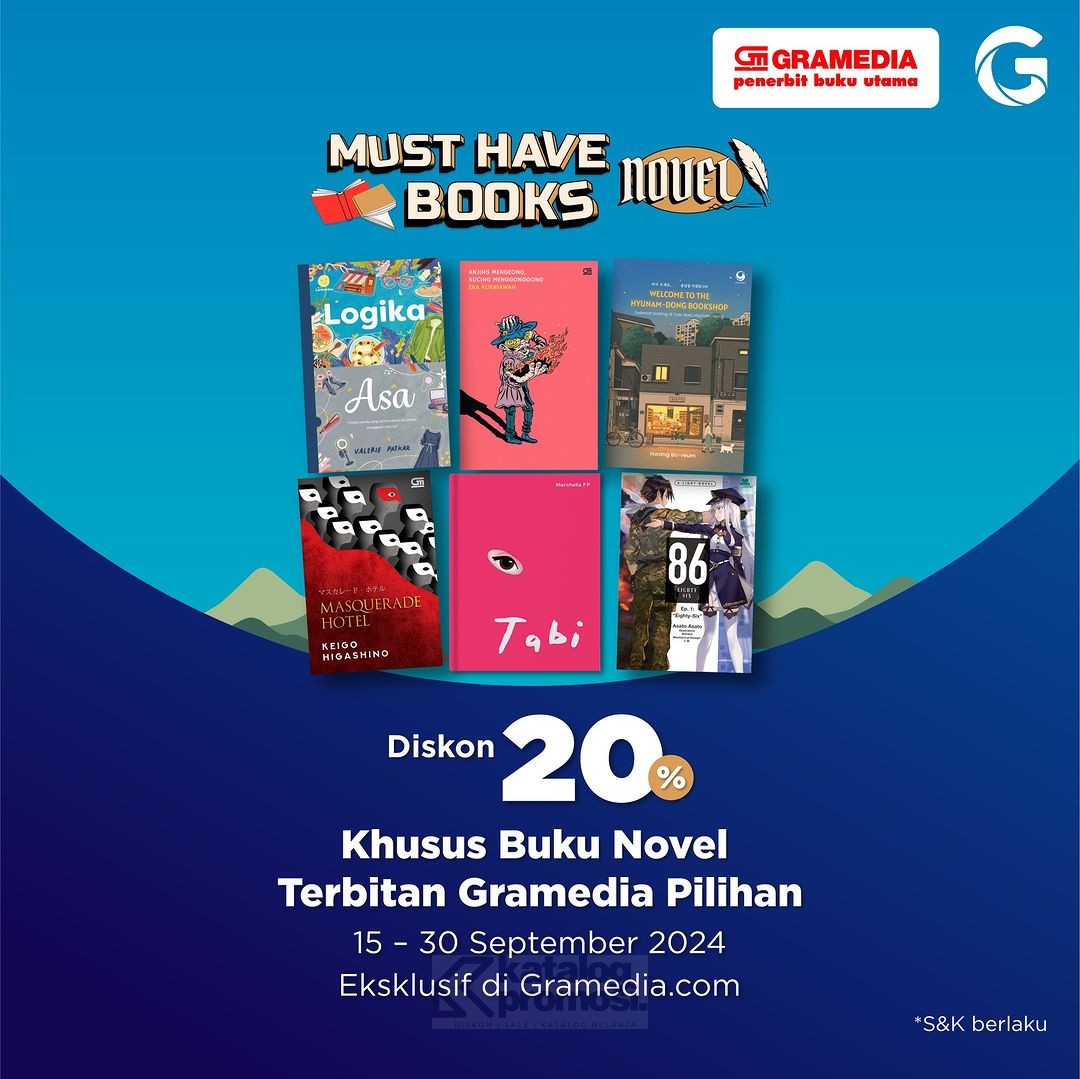 Must Have Books Novel di Gramedia.com Diskon 20%