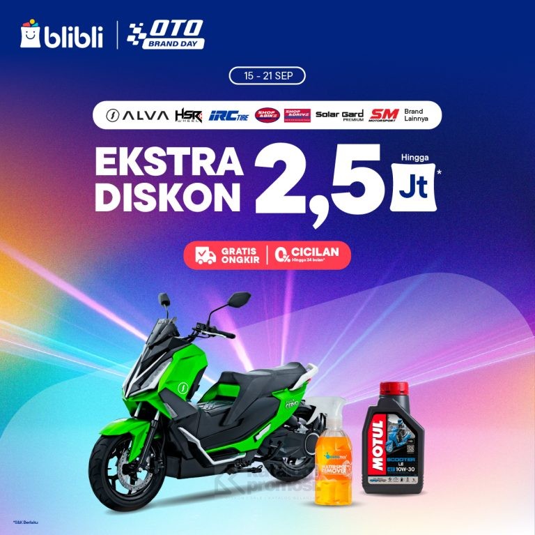 Oto Brand Day di Blibli Promo Ekstra Diskon hingga 2,5 Juta