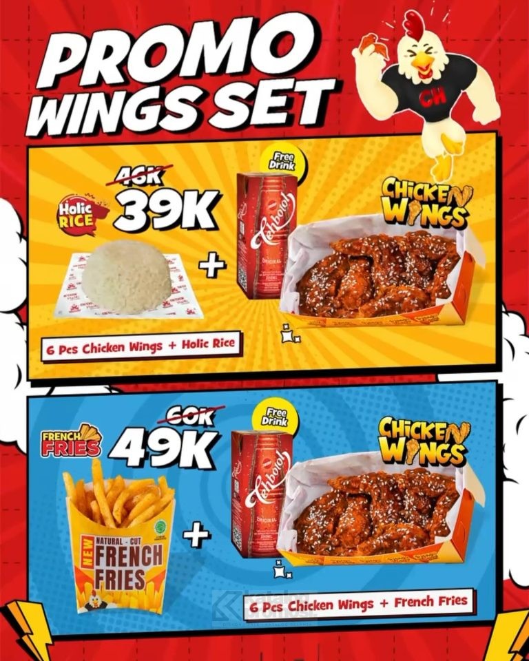 PROMO CHICKEN HOLIC WINGS SET mulai Rp. 39.000