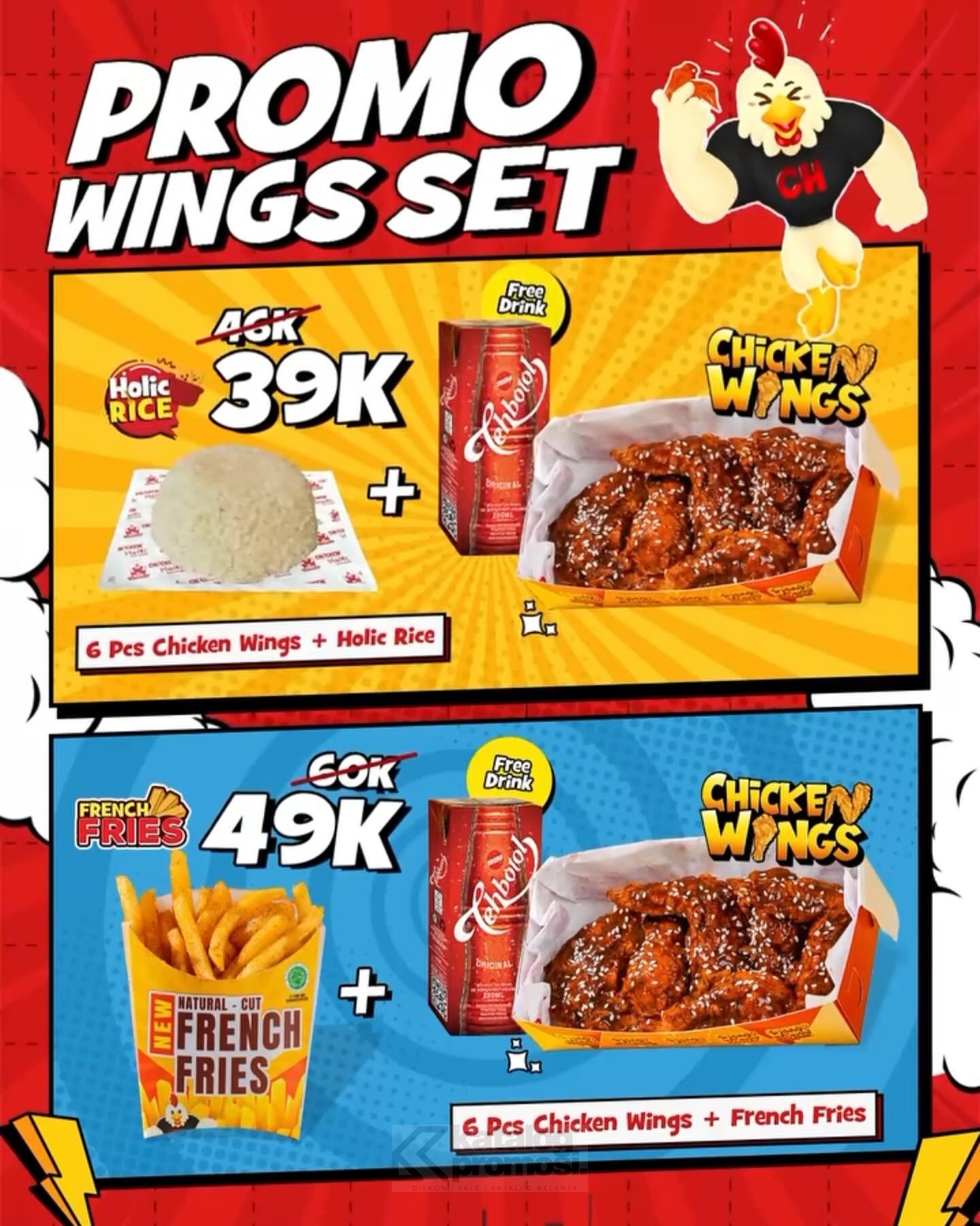 PROMO CHICKEN HOLIC WINGS SET mulai Rp. 39.000