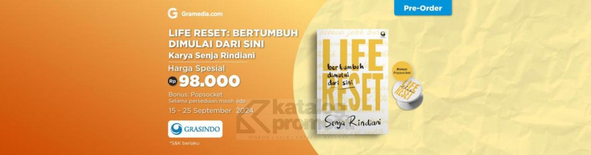 Pre-Order Life Reset Karya Senja Rindiani di Gramedia.com Harga Spesial