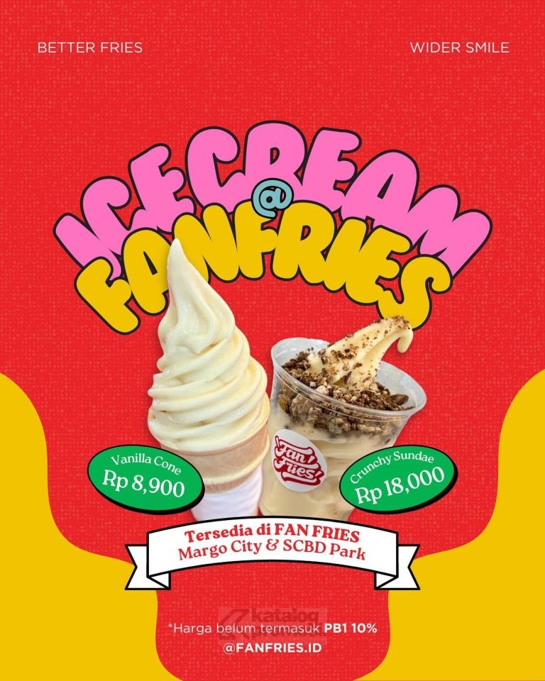 Promo FAN FRIES NEW MENU! Ice Cream Cone dan Sundae