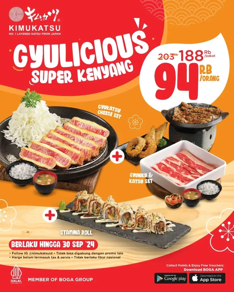 Promo Kimukatsu Gyulicious Super Kenyang cuma Rp. 94.000 per orang