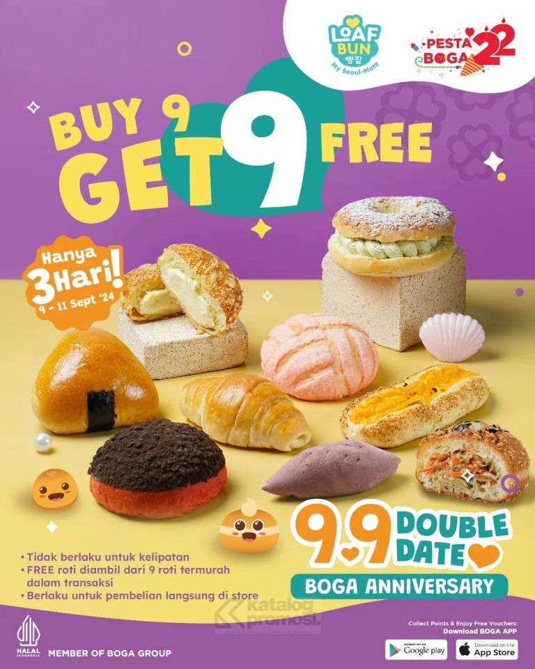 Promo Loaf Bun 9.9 Double Date Beli 9 Gratis 9