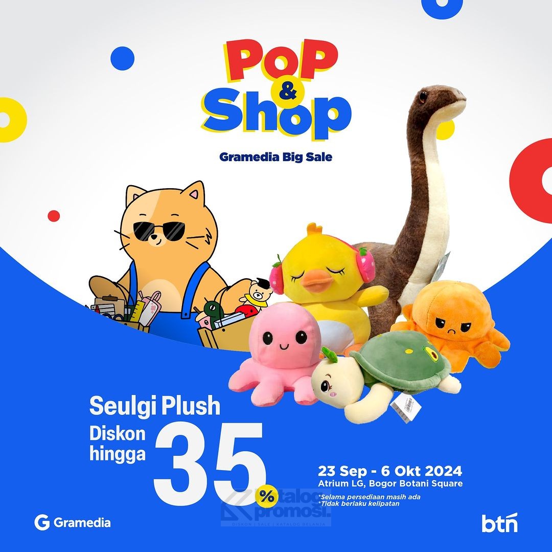 Berburu Mainan Baru di Pop & Shop Gramedia Big Sale dapatkan Diskon hingga 35%