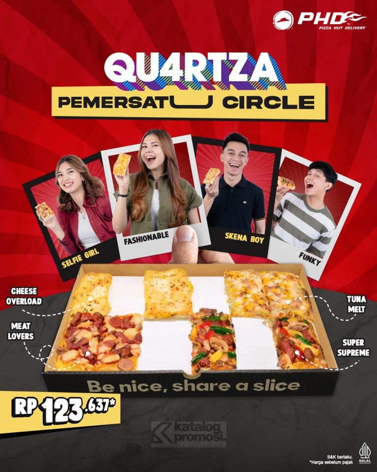 Promo PHD QU4RTZA PIZZA HARGA SPESIAL mulai Rp 123RIBUAN