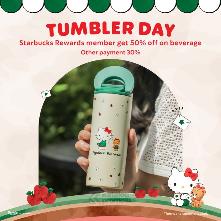 Promo STARBUCKS TUMBLER DAY DISKON MINUMAN hingga 50%