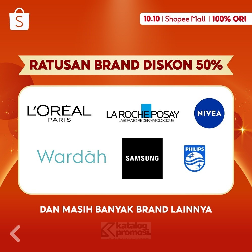 Shopee Mall Monday - RATUSAN BRAND DISKON 50%!