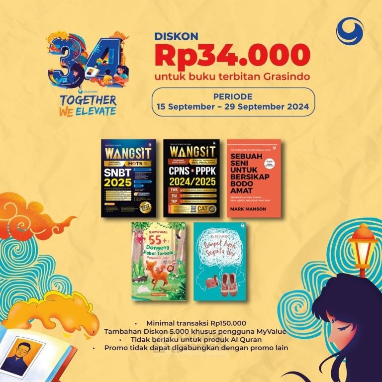 Spesial HUT ke-34 Buku Terbitan Grasindo DISKON 34K di Gramedia Store