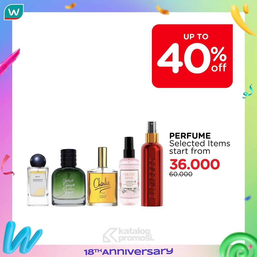 Watsons WEEKEND SPECIAL ANNIVERSARY! Diskon hingga 70% untuk Produk Beauty