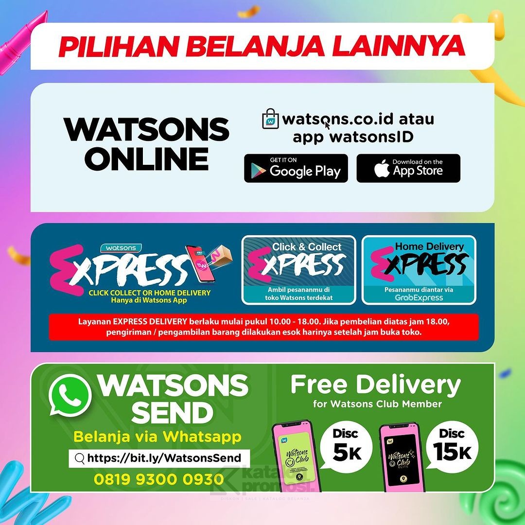 Watsons WEEKEND SPECIAL ANNIVERSARY! Diskon hingga 70% untuk Produk Beauty