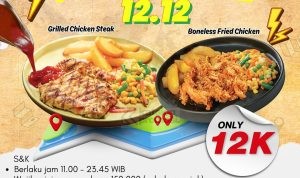 Promo FLASH SALE 12.12 Abuba Steak Grilled Chicken Steak & Boneless Fried Chicken cuma 12K!