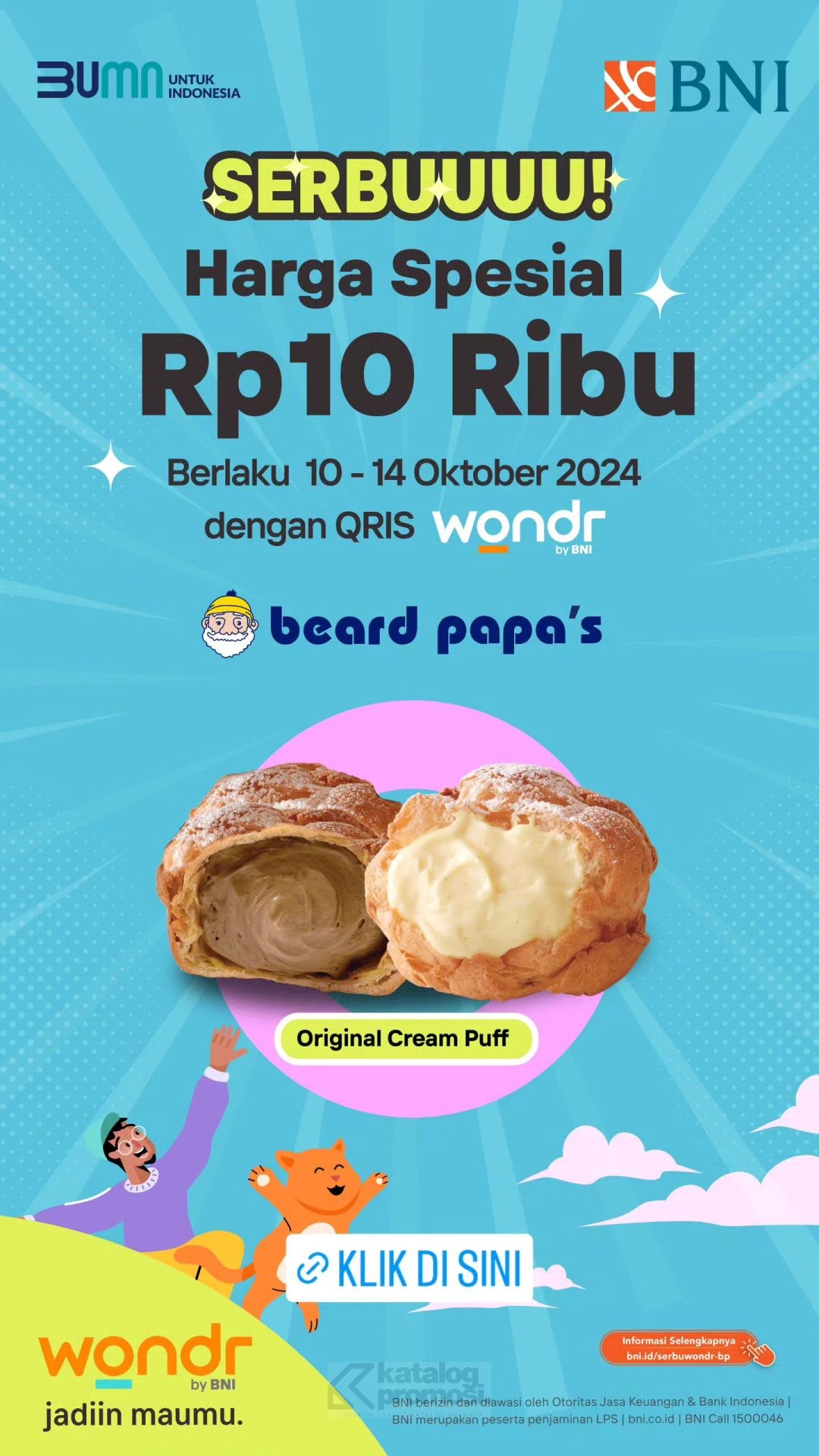 Promo BEARD PAPA’S 10.10 Original Cream Puff cuma Rp 10.000