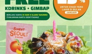 Promo Chadol Gujeolpan Birthday Treats Diskon 15% dan Gratis Gimbap + K-Drinks