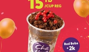 Promo AKhir Tahun Chatime Minuman Regular Size Hanya Rp 15.000