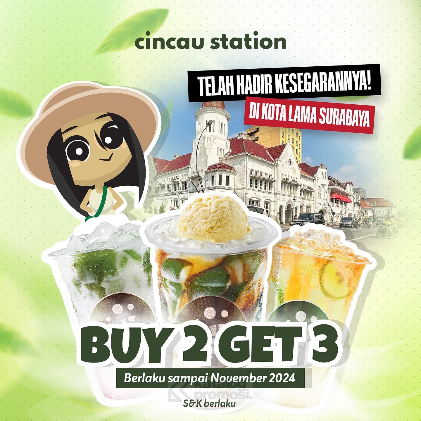 Promo CINCAU STATION Kota Lama Surabaya Buy 2 Get 3*