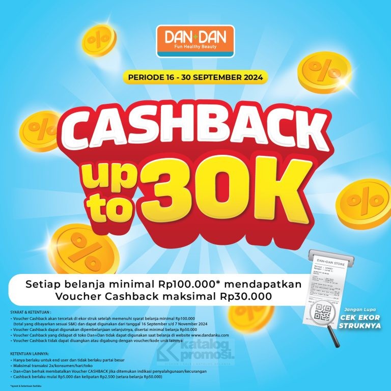 Promo DAN+DAN VOUCHER CASHBACK HINGGA Rp. 30K