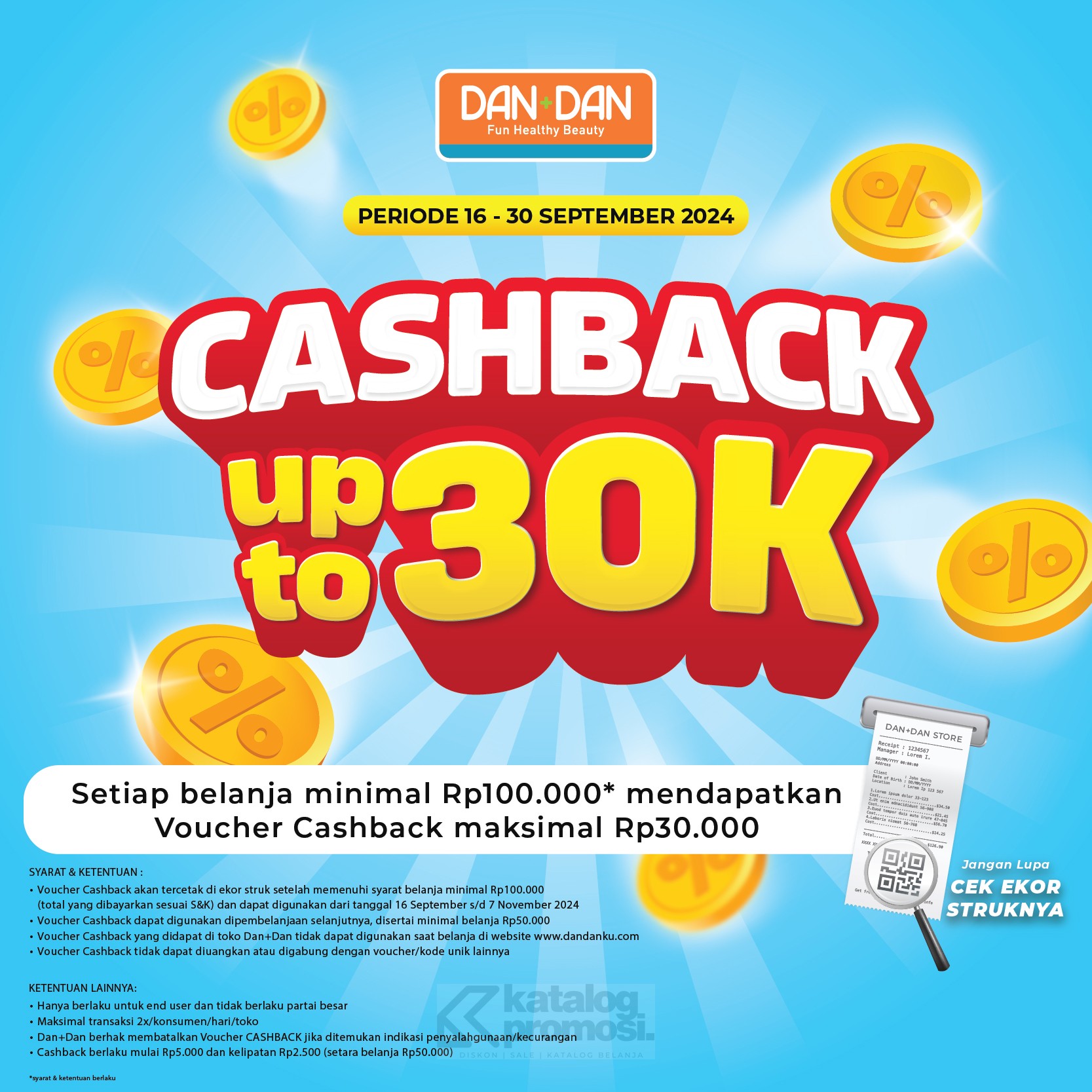 Promo DAN+DAN VOUCHER CASHBACK HINGGA Rp. 30K