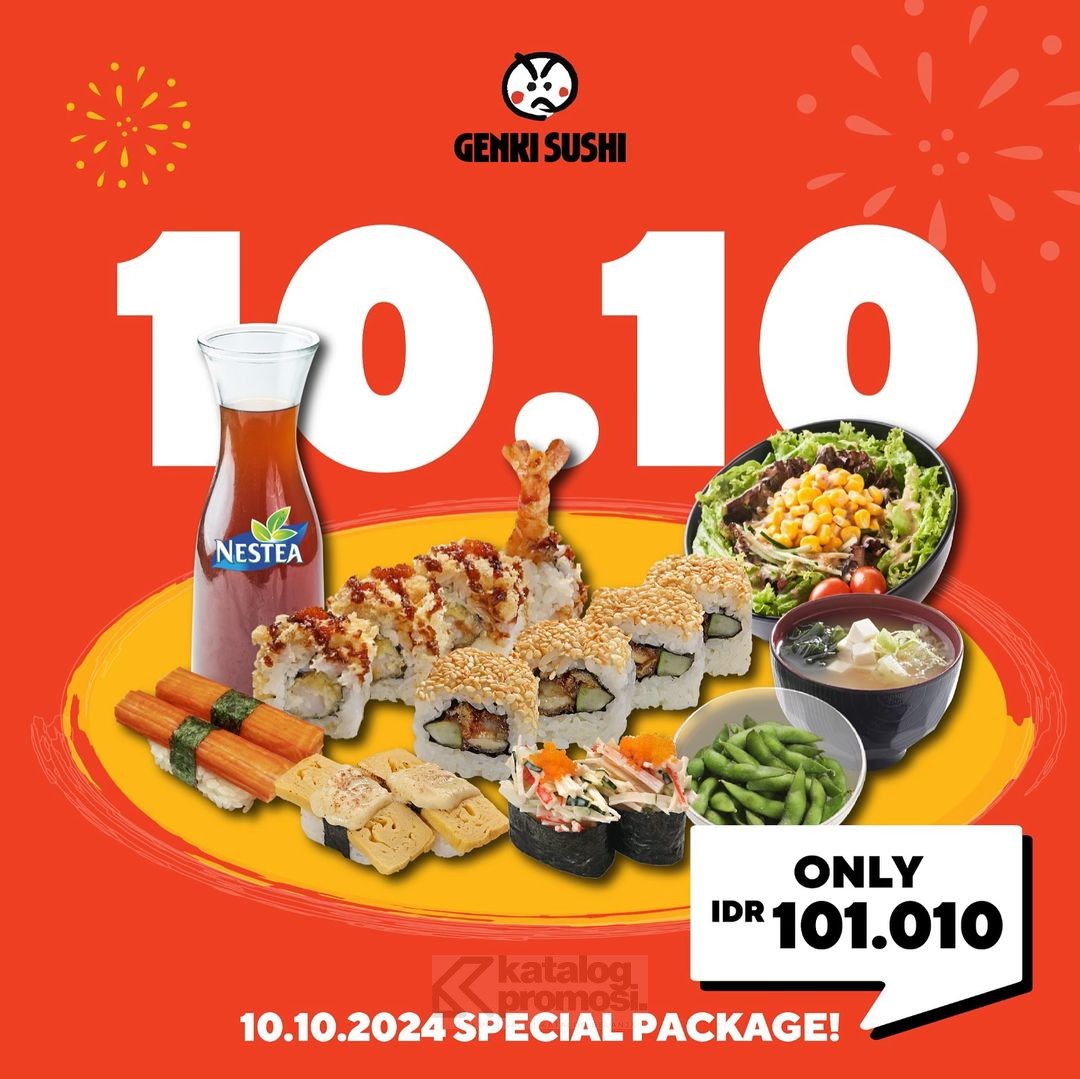 Promo GENKI SUSHI 10.10 PAKET SPESIAL cuma Rp. 101.010