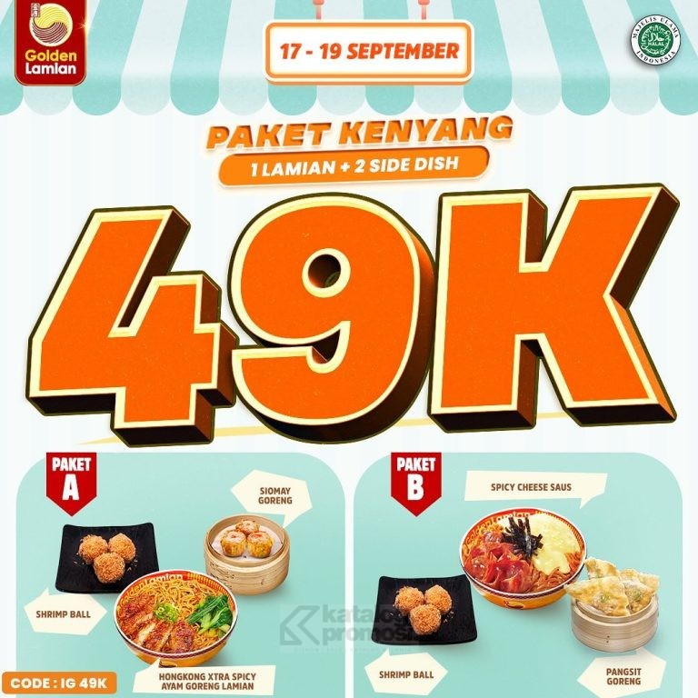 Promo GOLDEN LAMIAN PAKET KENYANG mulai Rp. 49RIBUAN AJA!