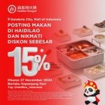 Promo Pilkada Haidilao Diskon 15%