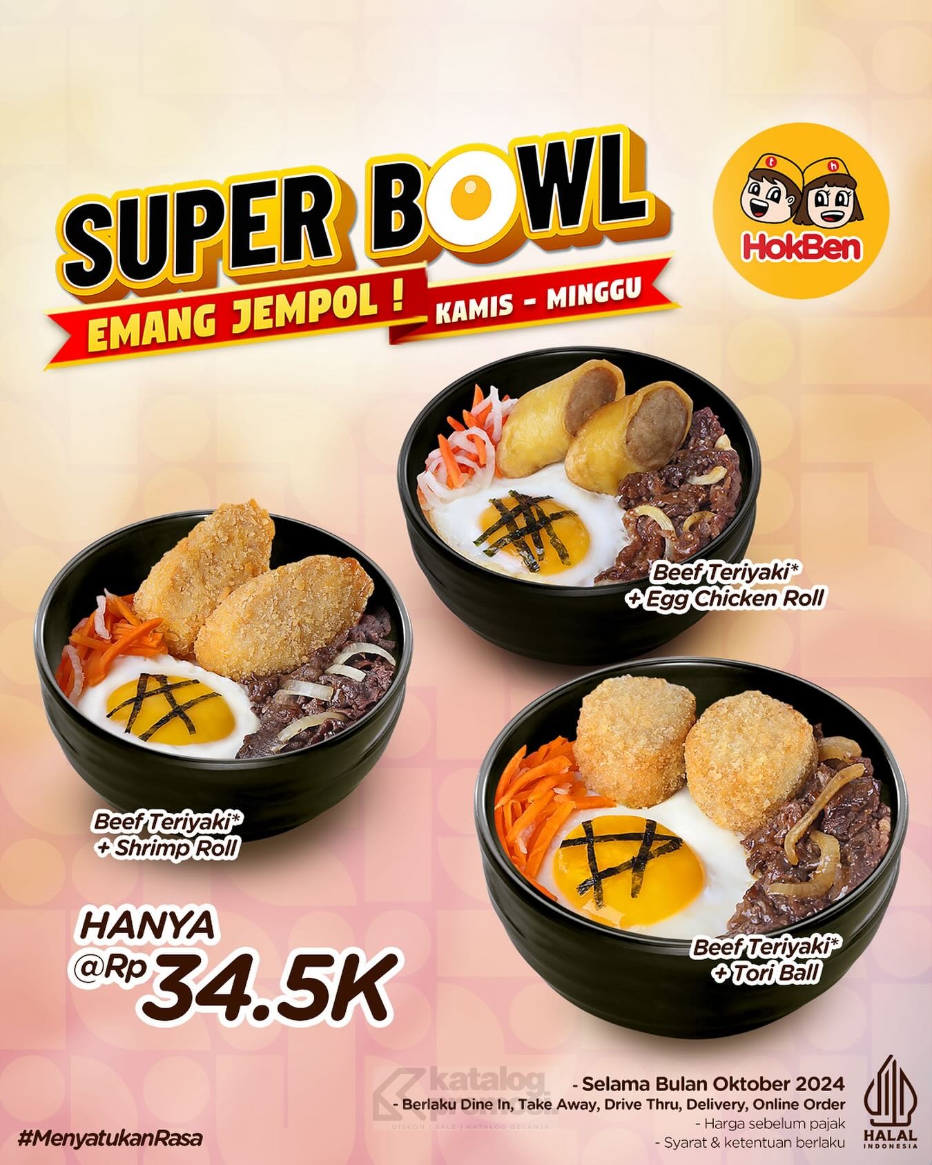 Promo HOKBEN Paket SUPER BOWL BEEF – HARGA SPESIAL cuma Rp. 34.5K*