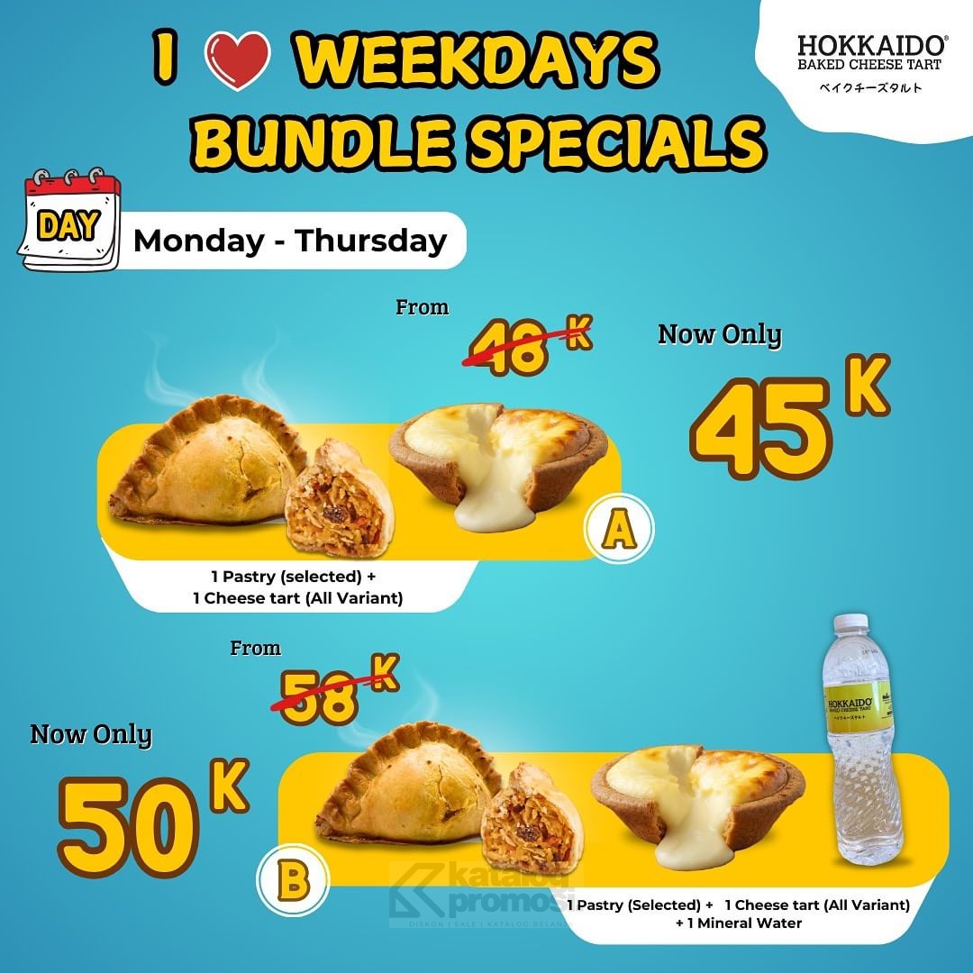 Promo Hokkaido I Love Weekdays – Bundle Spesial mulai dari Rp. 45K