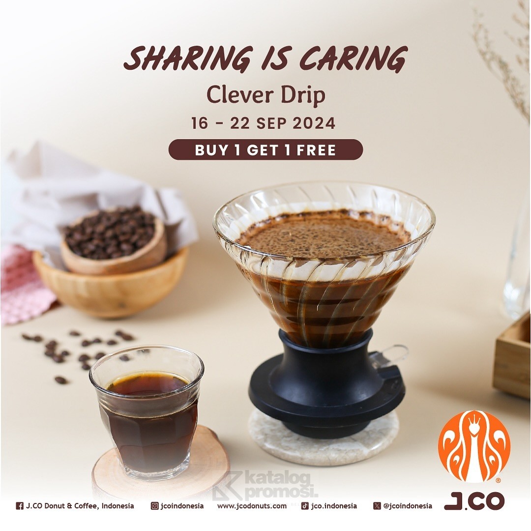 Promo JCO BUY 1 GET 1 FREE untuk Pembelian Kopi dengan Metode Clever Drip