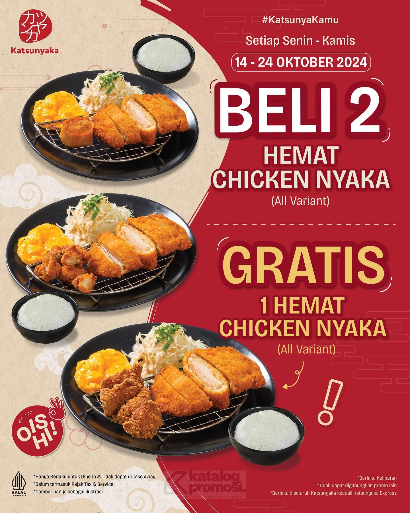 Promo KATSUNYAKA BELI 2 GRATIS 1 untuk Paket Hemat Chicken Nyaka