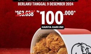 Promo KFC BUCKET DAY - HARGA SPESIAL 9pcs AYAM cuma Rp. 100.000*