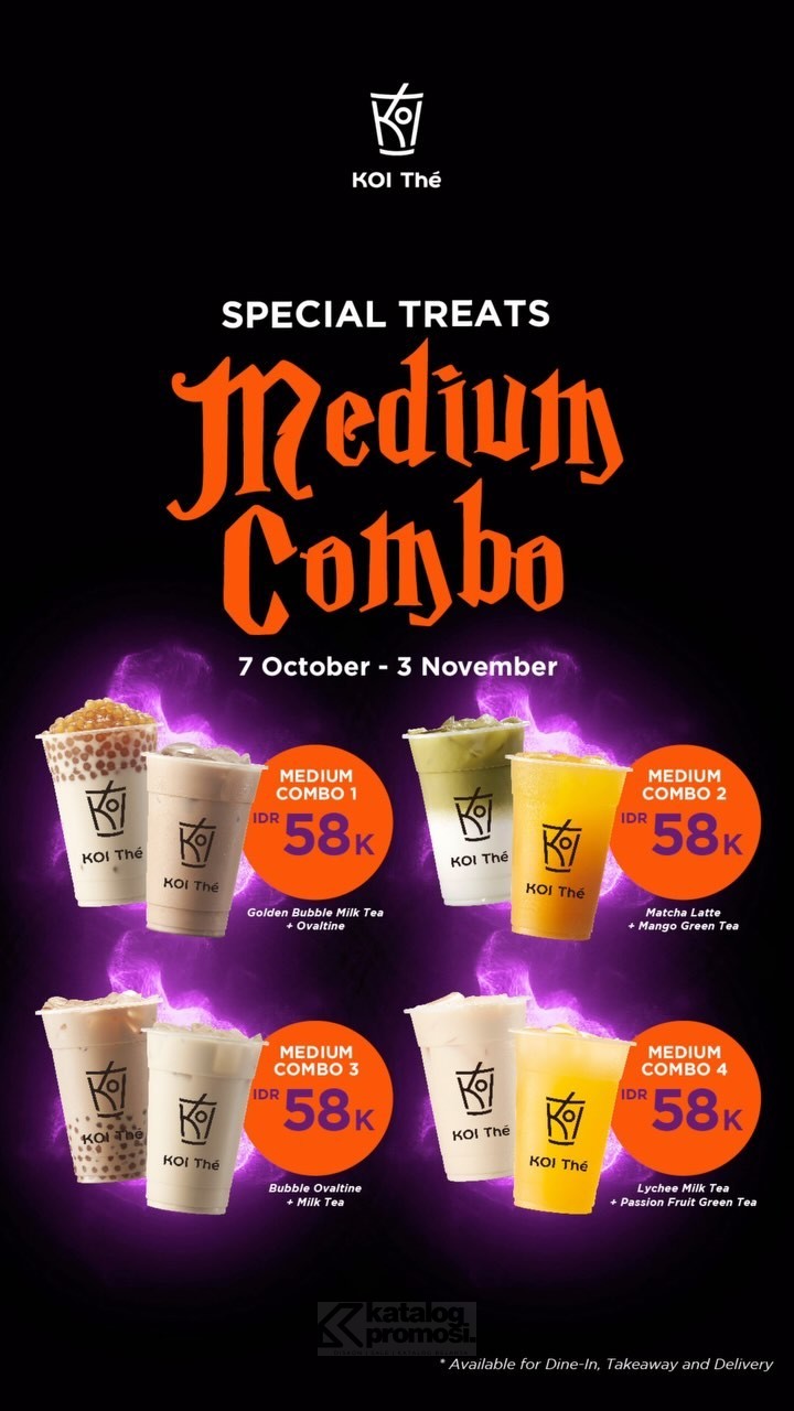 Promo KOI THE SPECIAL TREATS – Harga Spesial Medium Combo cuma 58K